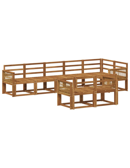 Set di divani da esterno 8 pcs Naturale