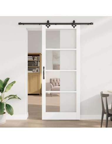 Porta scorrevole ORKDAL Bianco e Nero 93 x 232 cm