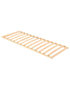 Base a doghe Marrone 80 x 190 cm Legno massello di faggio