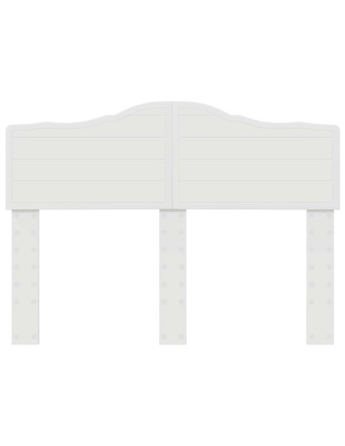 Testiera con testiera Bianco 135 cm Legno multistrato