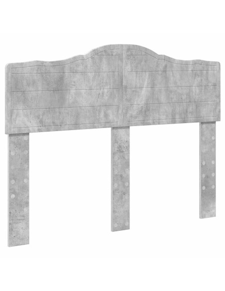 Testiera con testiera Grigio cemento 135 cm Legno multistrato