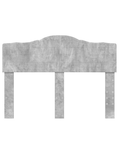 Testiera con testiera Grigio cemento 135 cm Legno multistrato