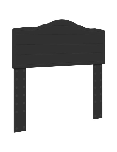 Testiera con testiera Rovere Nero 80 cm Legno multistrato