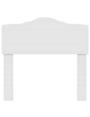 Testiera con testiera Bianco 75 cm Legno multistrato