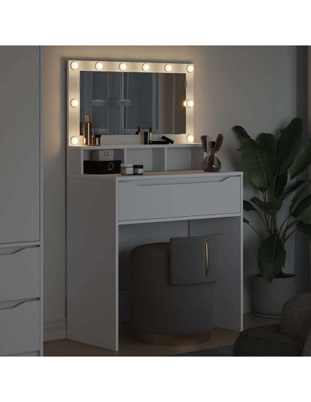 Tavoli da Trucco per Camera da Letto Bianco 80 x 39,6 x 135 cm