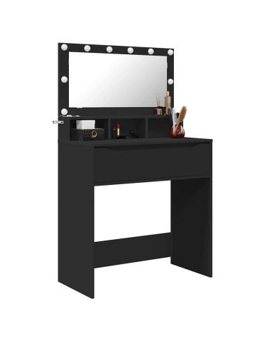 Tavoli da Trucco per Camera da Letto Nero 80 x 39,6 x 135 cm
