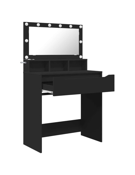 Tavoli da Trucco per Camera da Letto Nero 80 x 39,6 x 135 cm