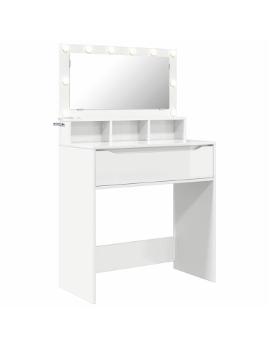 Tavoli da Trucco per Camera da Letto con cassetto Bianco Lucido
