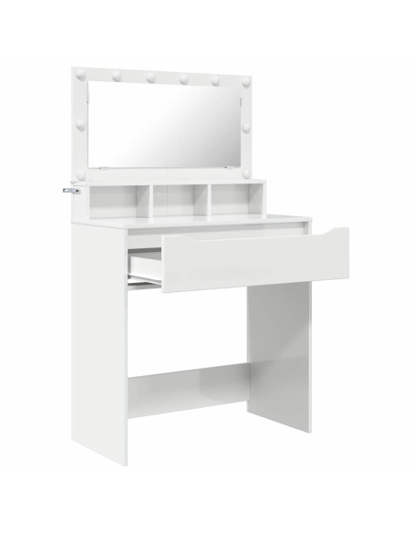 Tavoli da Trucco per Camera da Letto con cassetto Bianco Lucido