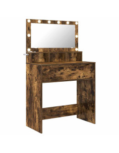 Tavoli da Trucco per Camera da Letto con cassetto Rovere fumé 2