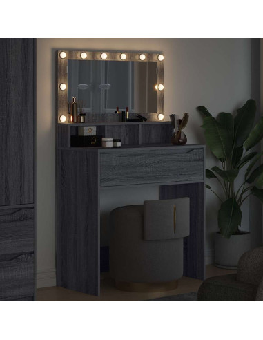 Tavoli da Trucco per Camera da Letto con cassetto Grigio Sonoma
