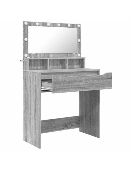 Tavoli da Trucco per Camera da Letto con cassetto Grigio Sonoma
