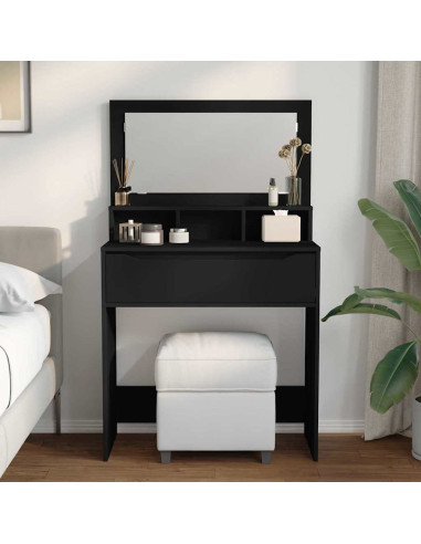 Tavoli da Trucco per Camera da Letto Nero 80 x 39,6 x 135 cm