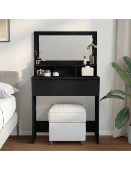 Tavoli da Trucco per Camera da Letto Nero 80 x 39,6 x 135 cm