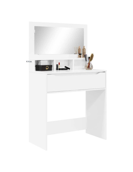 Tavoli da Trucco per Camera da Letto con cassetto Bianco Lucido