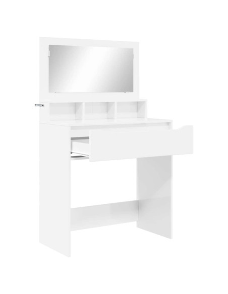 Tavoli da Trucco per Camera da Letto con cassetto Bianco Lucido