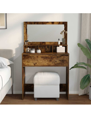Tavoli da Trucco per Camera da Letto con cassetto Rovere fumé