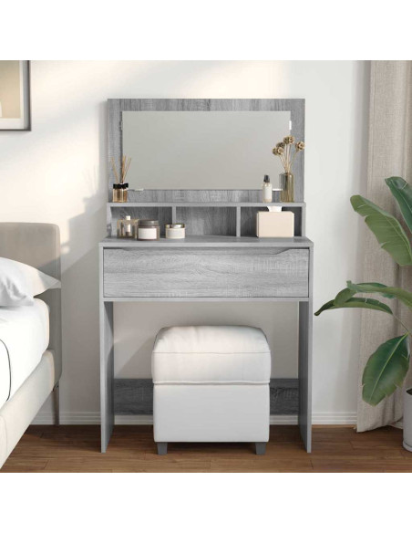 Tavoli da Trucco per Camera da Letto con cassetto Grigio Sonoma