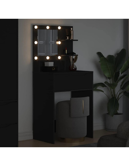 Tavoli da Trucco per Camera da Letto Nero 80 x 39,6 x 135 cm