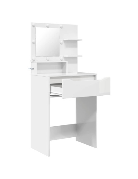 Tavoli da Trucco per Camera da Letto con cassetto Bianco Lucido
