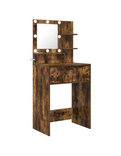 Tavoli da Trucco per Camera da Letto con cassetto Rovere fumé 2
