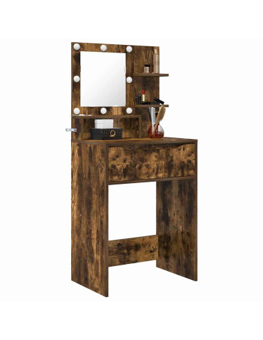 Tavoli da Trucco per Camera da Letto con cassetto Rovere fumé