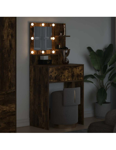Tavoli da Trucco per Camera da Letto con cassetto Rovere fumé