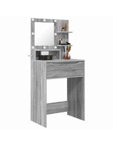 Tavoli da Trucco per Camera da Letto con cassetto Grigio Sonoma