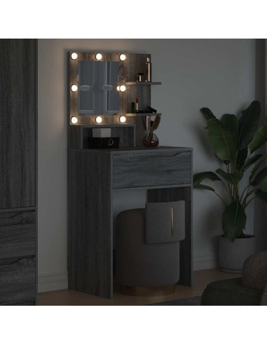 Tavoli da Trucco per Camera da Letto con cassetto Grigio Sonoma