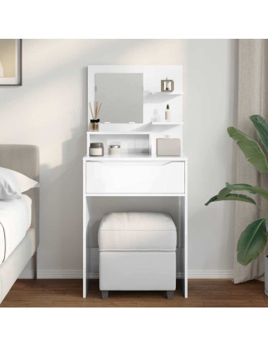 Tavoli da Trucco per Camera da Letto con cassetto Bianco Lucido
