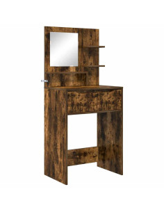 Tavoli da Trucco per Camera da Letto con cassetto Rovere fumé 2