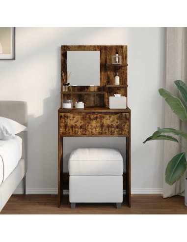Tavoli da Trucco per Camera da Letto con cassetto Rovere fumé