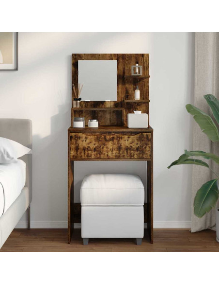 Tavoli da Trucco per Camera da Letto con cassetto Rovere fumé