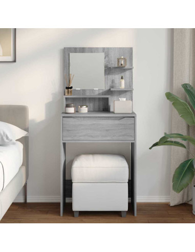 Tavoli da Trucco per Camera da Letto con cassetto Grigio Sonoma