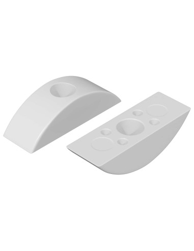 Dado a mezzaluna 2 pcs Bianco M6 Polipropilene