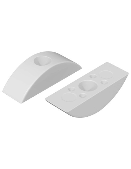 Dado a mezzaluna 2 pcs Bianco M6 Polipropilene