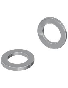 Rondelle 2 pcs Argento 10 x 10 x 1,2 mm Acciaio 2