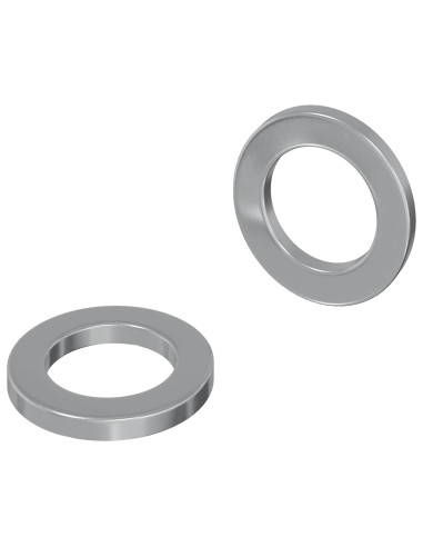 Rondelle 2 pcs Argento 10 x 10 x 1,2 mm Acciaio