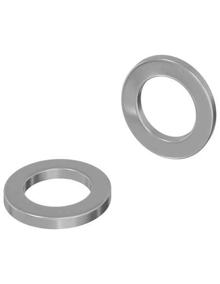 Rondelle 2 pcs Argento 10 x 10 x 1,2 mm Acciaio