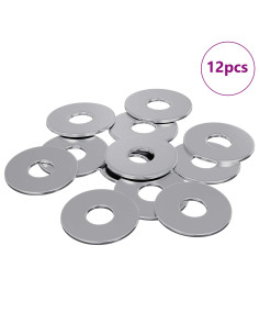 Rondelle 12 pcs Argento 18 x 18 x 1,2 mm Ferro 2