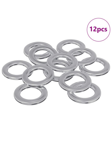 Rondelle 12 pcs Argento 10 x 10 x 0,8 mm Ferro