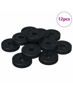 adatto per Rondella Piatta 12 pcs Nero ∅15 x 3 mm 2