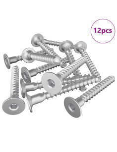 Viti confermat 12 pcs Argento Ø5 x 40 mm Metallo 2