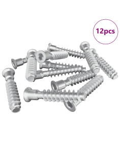 Vite a testa cilindrica 12 pcs Argento M7 x 40 mm Acciaio 2