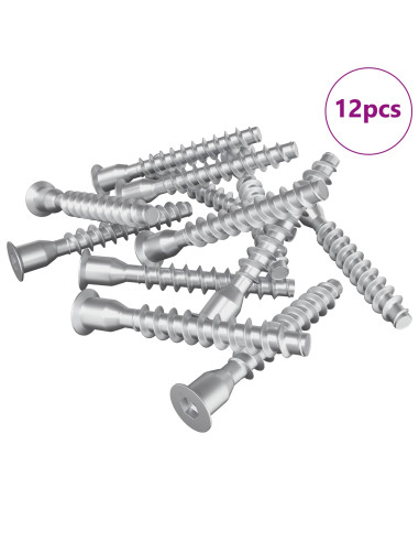 Viti confermat 12 pcs Argento Ø7 x 50 mm Metallo
