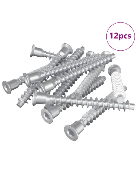 Viti confermat 12 pcs Argento Ø7 x 58 mm Metallo