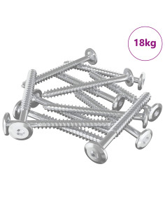 Viti in Legno 1350 pcs Argento Acciaio 2