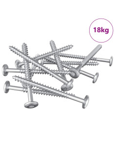 Viti in Legno 1900 pcs Argento Acciaio 2