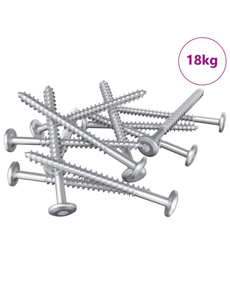 Viti in Legno 1900 pcs Argento Acciaio