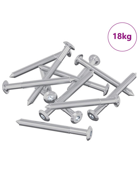 Viti per mobili 1600 pcs Argento Acciaio